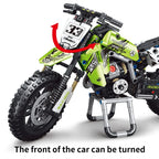 Mesiondy Championship Off-Road Dirt Bike Building Kit – 476 PCS Premium Brick System | Motocross Racing Model | Number 33 Livery