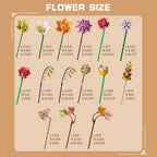Mesiondy Eternity Flowers Bouquet Building Kit – 813 PCS DIY Artificial Floral Arrangement | Premium Brick System | Gift-Ready Box