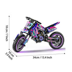 Mesiondy Off-Road Motocross Bike Building Kit – 476 PCS Premium Brick System | Dirt Bike Technic Model | Racing Decal Detail
