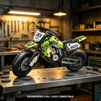 Mesiondy Championship Off-Road Dirt Bike Building Kit – 476 PCS Premium Brick System | Motocross Racing Model | Number 33 Livery