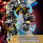 Mesiondy MK50 Armored Hero Semi-Mechanical Mech Building Kit – 2002 PCS Premium Brick System | Deconstructed Collectible Display Model | Light-Up Energy Effects